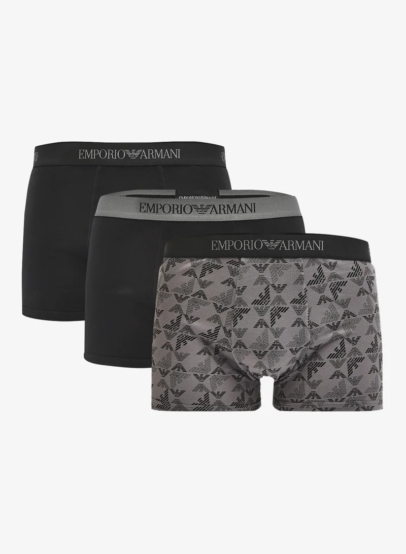 3 Pack Of Logo Boxers