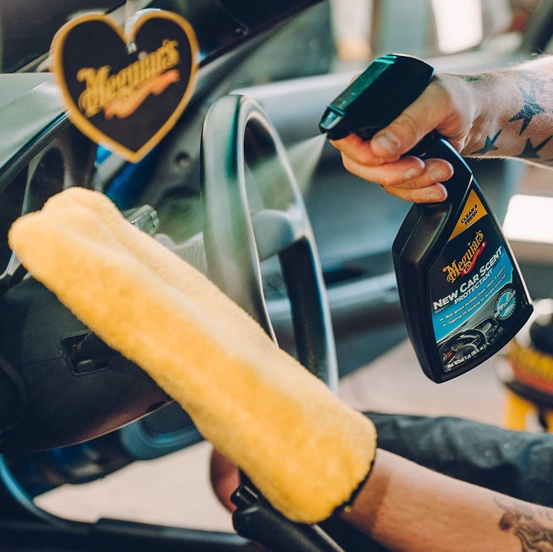 Meguiar's New Car Scent Protectant Spray - Car Interior Cleaner for Vinyl, Rubber and Plastic, Contains UV Protection and Leaves a Rich, Satin Shine with a Pleasant New Car Smell, 16 Oz - Image 2
