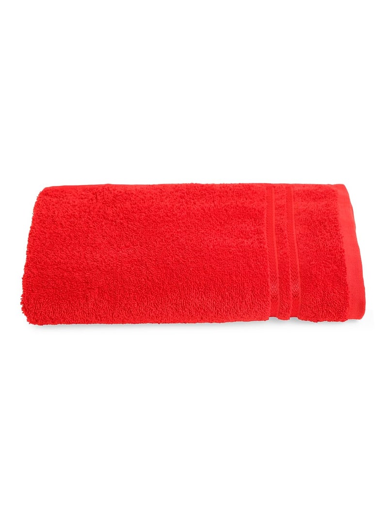 Welspun 100% Cotton Quick Dry Bath Towel | High Absorbency Super Soft, Fast Drying Towels for Bath | 380 GSM Large Size 1 Piece Bath Towel for Men and Women | Sized 70cm X 150cm Red - Image 4
