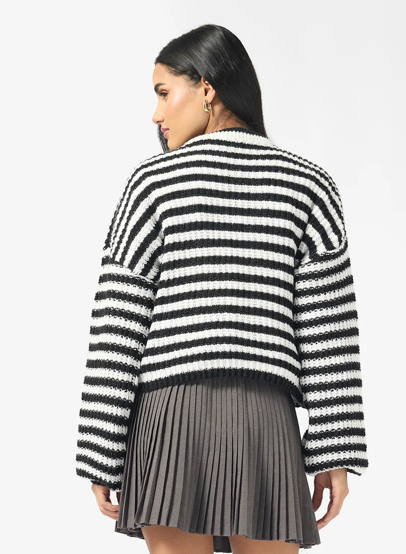 Ginger Oversize Stipe Knitted Sweater