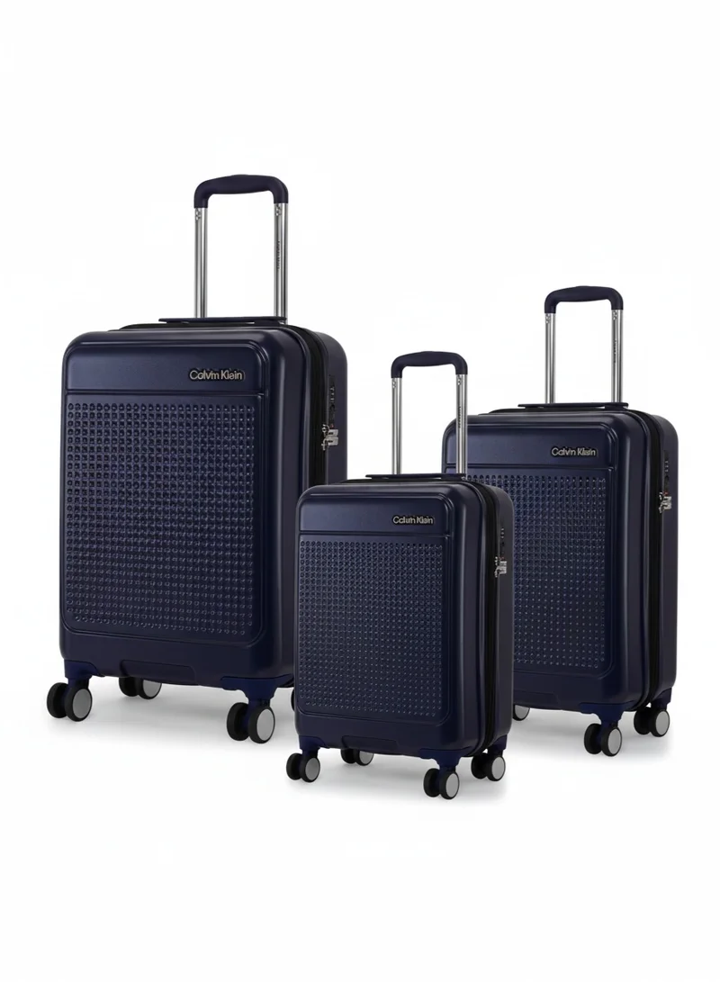 CALVIN KLEIN MIDNIGHT NAVY Calvin Klein In Stereo Hardside Luggage on Wheels for Unisex | Ultra Lightweight ABS with 4 Spinner Wheels|Color Midnight Navy  | Best Price UAE