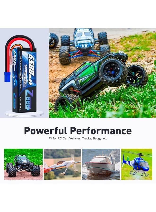 Zeee بطارية ليثيوم بوليمر 2S سعة 6500mAh 7.4V 120C علبة صلبة لسيارات التحكم عن بعد مع موصل EC5 لمركبات التحكم عن بعد شاحنة دبابة ترجي بوابة سباق نماذج الهوايات (عبوة 2) - Image 5