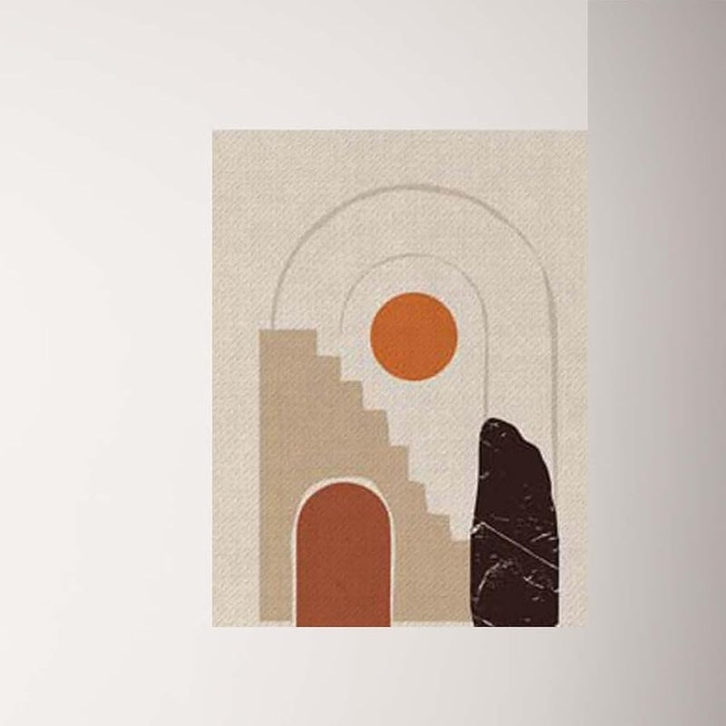 bpa Mid Century Abstract Geometric Bohemian Boho Nature Canvas, Canvas wall art painting, Beige, Canvas, 1 Piece, 50 x 70 cm By(®) - Image 2