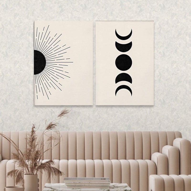 Marktna A double canvas painting with a modern design, total size 80 x 60 cm - Image 1