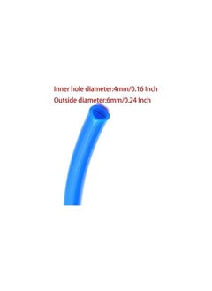 AQSON 20 Meters 65.6 Ft Pneumatic Polyurethane for Fluid Transfer Pneumatic Tubing Or Air Line Tubing PU Hose Tube Pipe Blue, 6mm OD 4mm ID  - Image 2