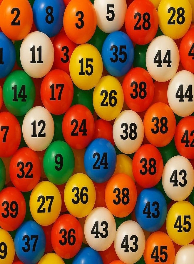 EEVOVEE 12345 Number Printed Balls for Kids Learning and Play – 3cm, 50 Pcs, | Colourful Number Balls 1 to 5 for Preschool, Counting Games, BPA-Free and Non-Toxic, ISI 9873 Safety Certified - Image 2