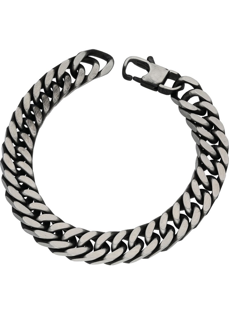 10mm. Retro Tumbled Black Steel Men's Bracelet DN99RT - pzsku/Z8B2873250ABD432833F1Z/45/_/1725794640/037e249b-b77f-42c3-873c-c21db50f1a4b