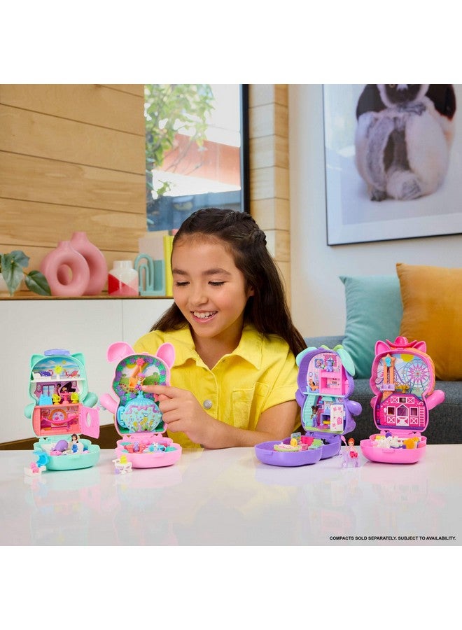 Polly Pocket Polly Pocket Dolls and Playset, Pony Rodeo Compact, Travel Toy with 1 Micro Doll, Pet Horses, Food & Fashion Styling Accessories - Image 2