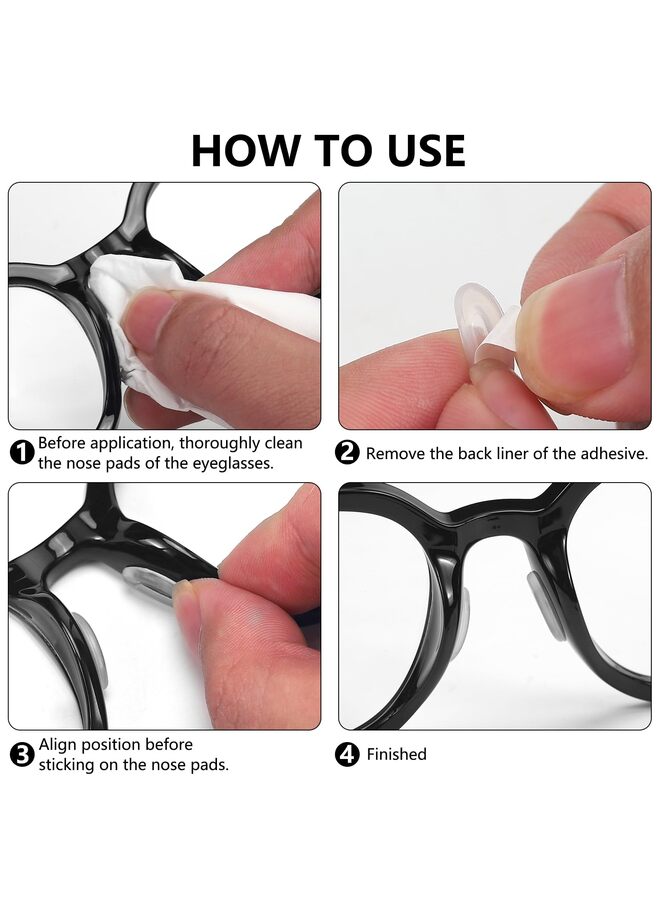 20 زوجًا من وسادات أنف النظارات اللاصقة المصنوعة من السيليكون والمضادة للانزلاق للنظارات الشمسية وسادات أنف رقيقة للنظارات، وسادات أنف لاصقة للنظارات، وسادات أنف مضادة للانزلاق للنظارات (20 زوجًا أبيض)