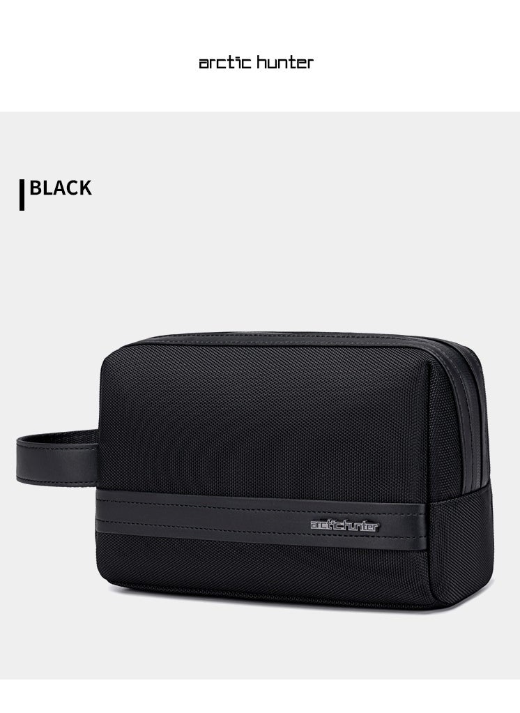 K00677 Water Resistant Anti-Theft Pouch Handbag Clutch Bag - Black