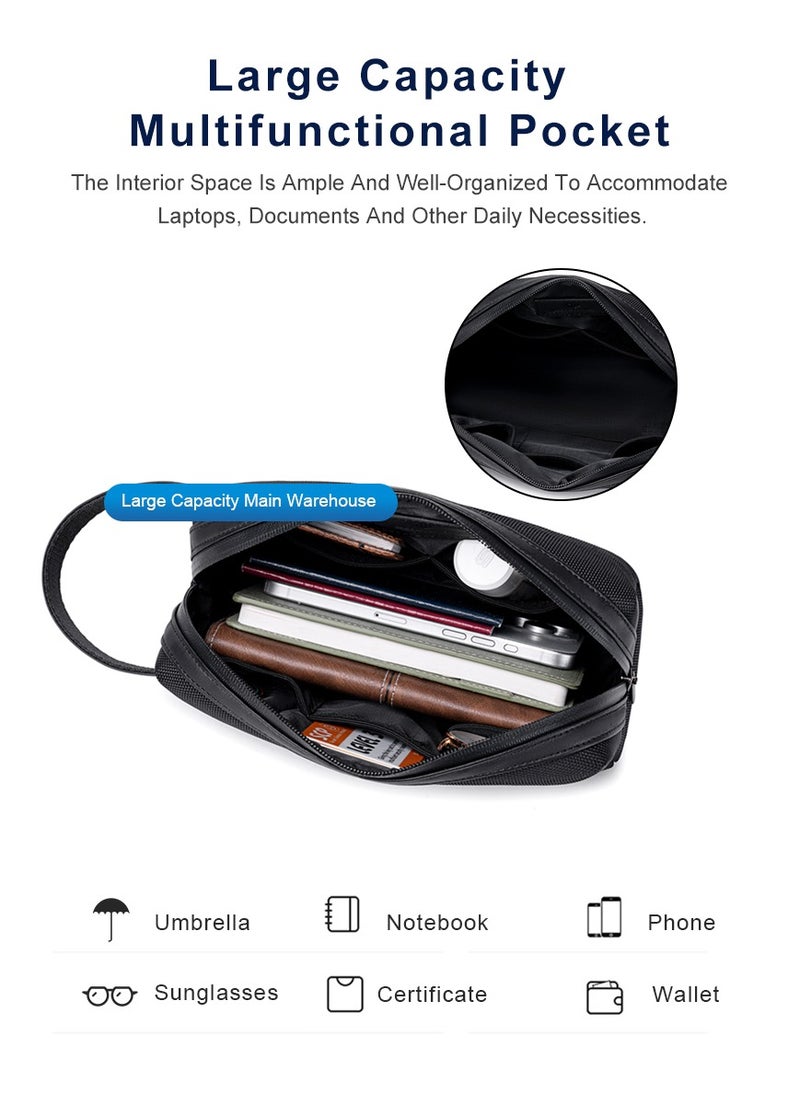 ARCTIC HUNTER K00677 Water Resistant Anti-Theft Pouch Handbag Clutch Bag - Black  - Image 3