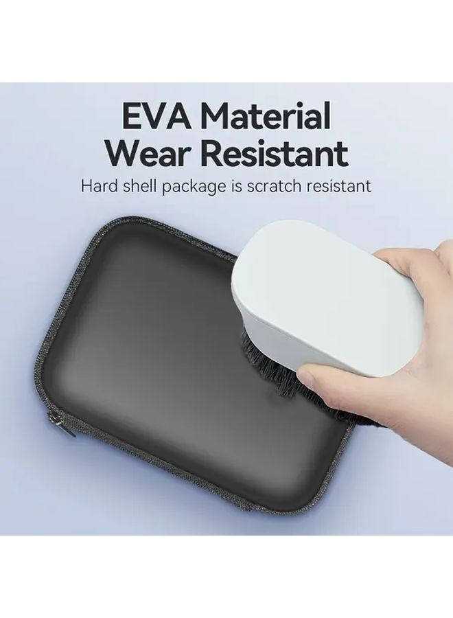 Eaget Heavy Duty EVA Hard Case Black Tech Organizer Zippered Compartments Mesh Pocket - Image 2