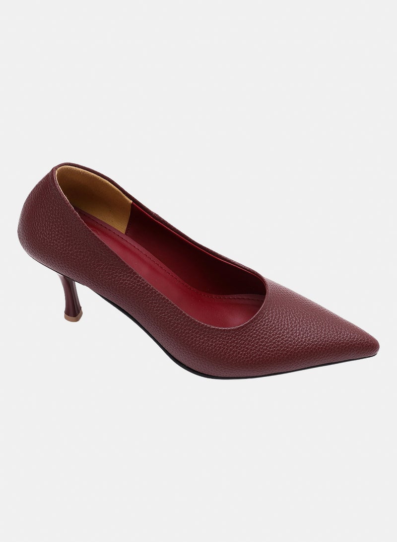 ICE CLUB Women's Pointed Toe Heel – Pebble-Grain Textured - Image 4