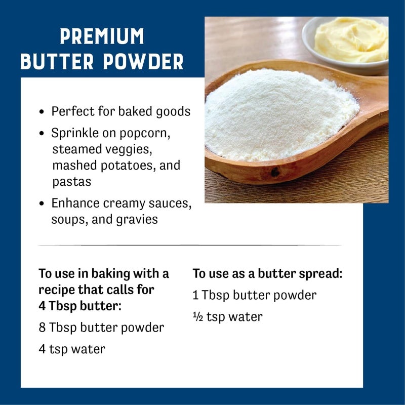 Judee's Gluten Free Butter Powder - Versatile Cooking & Baking Butter Powder - Gluten-Free & Keto-Friendly Formula - 11.25 Ounce, Pack of 1 - Image 5