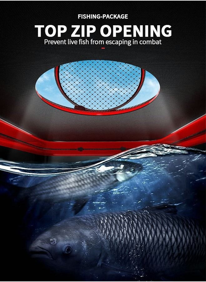 GROIC - Fishing Bucket,Foldable Fish Bucket,MultiFunctional Eva Fishing Bag,live Fish Barrel,live Fish Container Multi-functional Fish Live Lures Bucket - Image 1