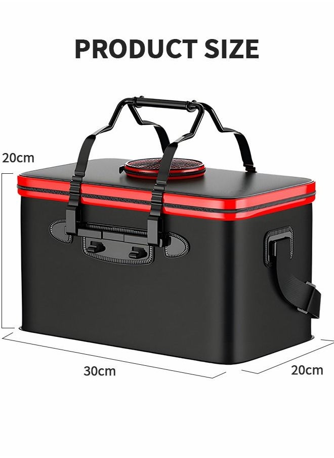 GROIC - Fishing Bucket,Foldable Fish Bucket,MultiFunctional Eva Fishing Bag,live Fish Barrel,live Fish Container Multi-functional Fish Live Lures Bucket - Image 1