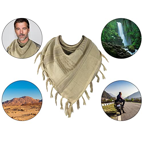 VOCHIC Military Shemagh Arab Tactical Desert Keffiyeh Thickened Scarf Wrap for Women and Men 43"x43" - Image 3