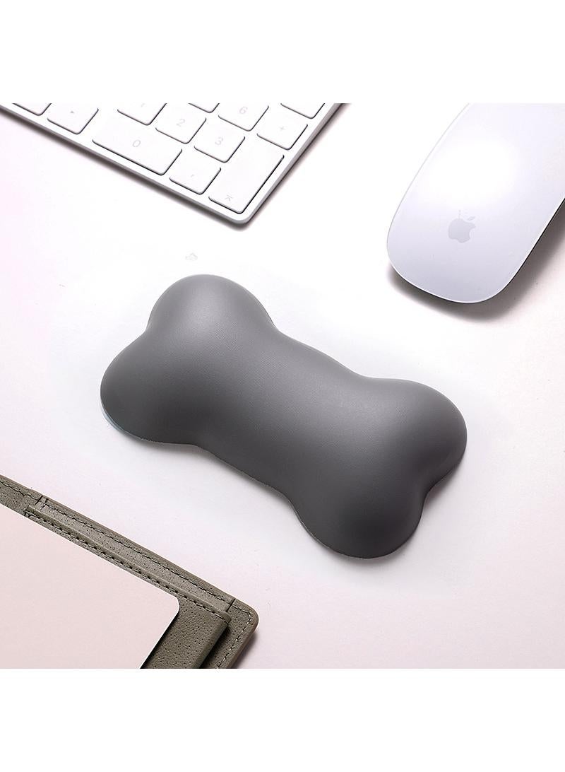 Creative bone silicone leather office gaming computer mouse pad grey - Image 1