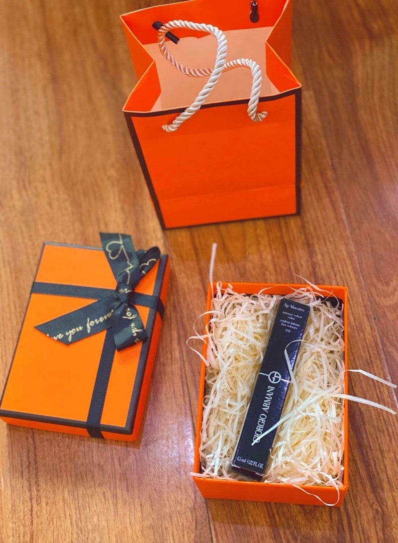 Gift Box Empty 14* 10 * 7cm Orange Color With Paper Bag For New Year Wedding Eid Birthday Groomsman Father's Day Presents Display and Packing - Image 2