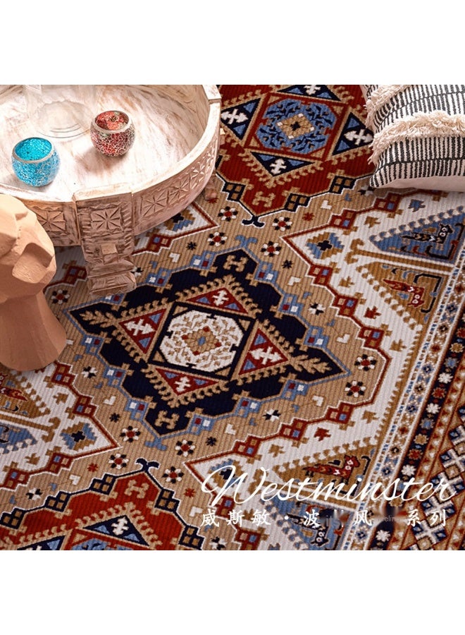 Anna 80*120cm Vintage Persian Style Living Room Carpet - Soft, Washable, Non-Slip, Stain Resistant, Easy to Maintain for Bedroom and Lounge - Image 2