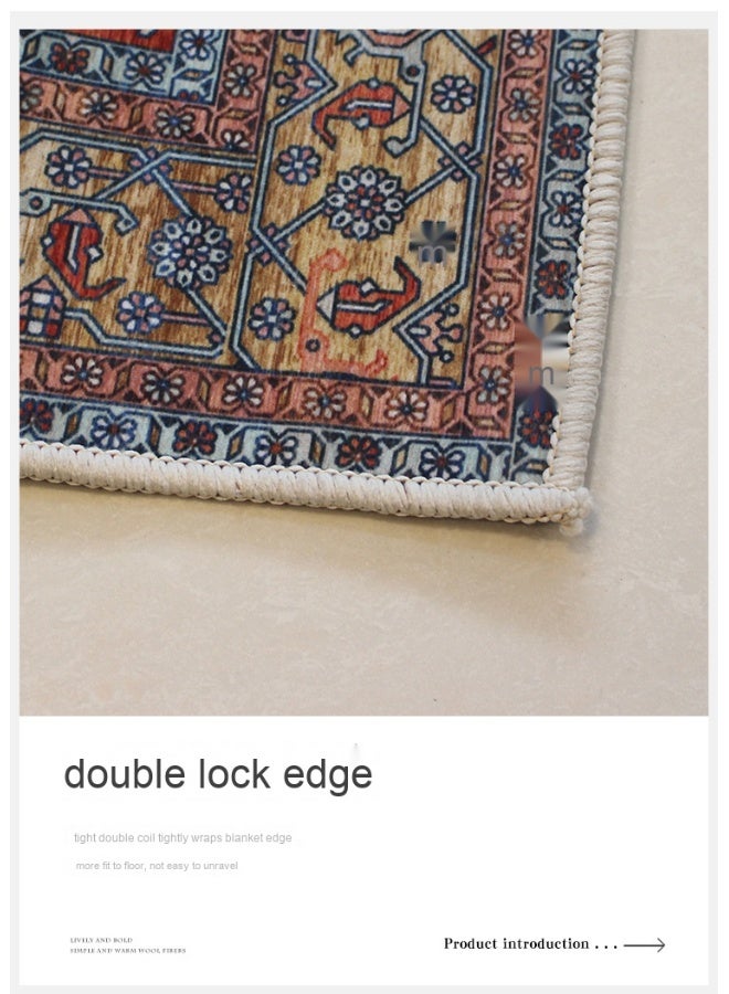 Anna 80*120cm Vintage Persian Style Living Room Carpet - Soft, Washable, Non-Slip, Stain Resistant, Easy to Maintain for Bedroom and Lounge - Image 3