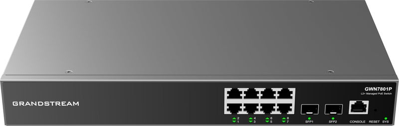 Grandstream GWN7801P 8Port Gigabit Ethernet Layer 2 Managed PoE Switch - Image 2