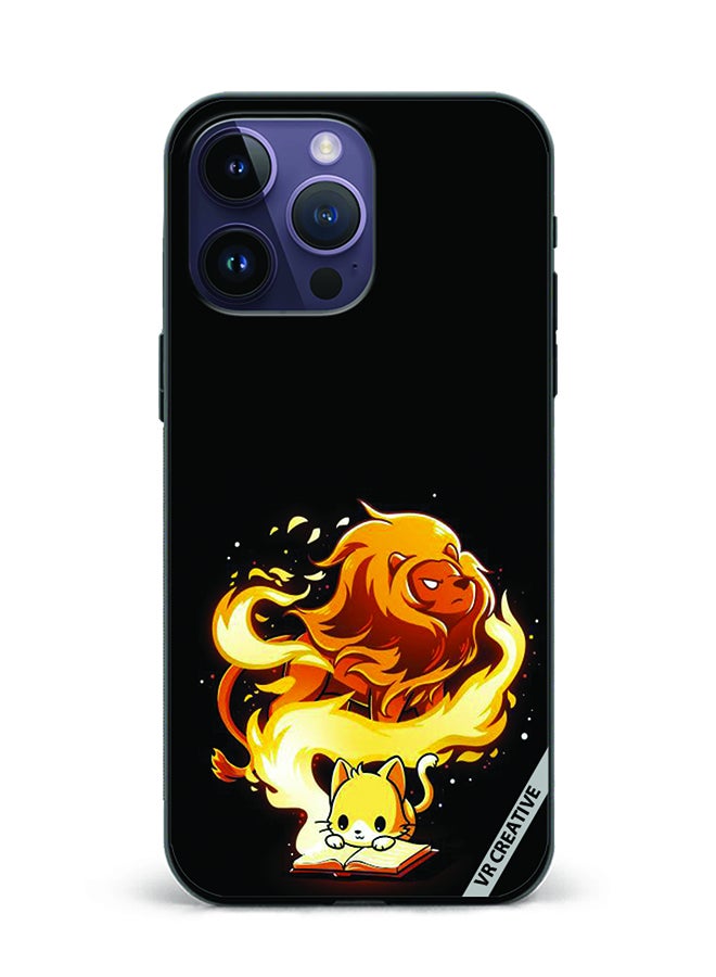 Protective Case Cover For Apple iPhone 16 Pro Max Fir Cat Design Multicolour