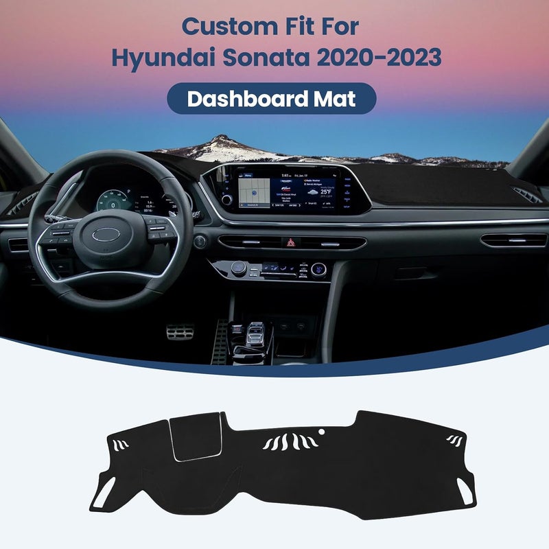 Rilsen Dashboard Cover Mat for Hyundai Sonata 2020-2023 - Image 2