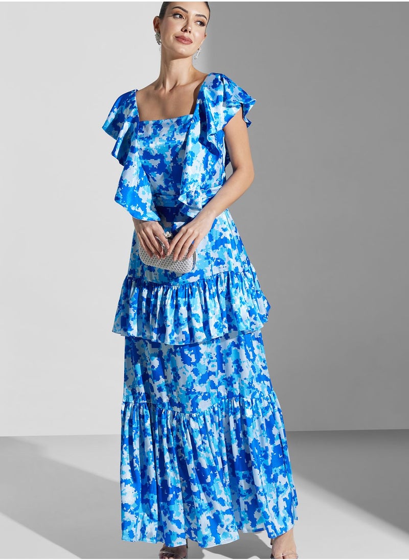 Iyra Frill Sleeve Ruffle Dress  - Image 4