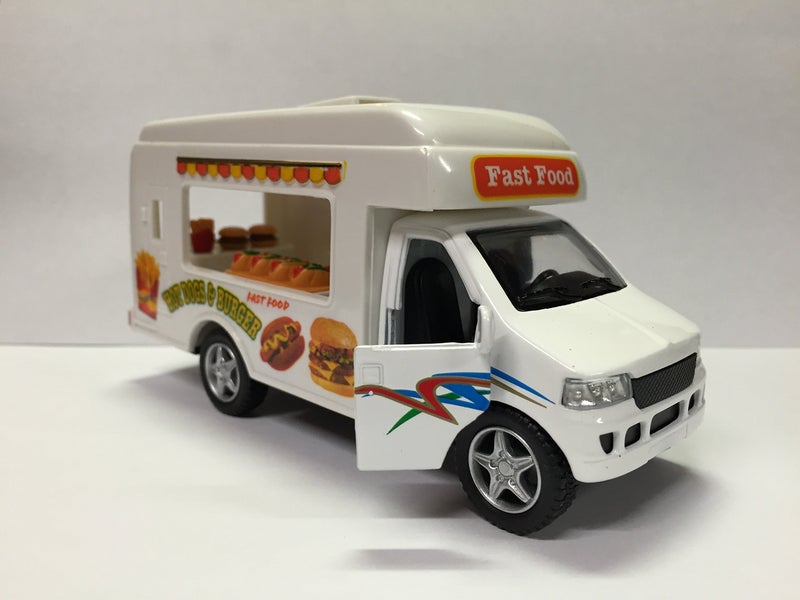 KinsFun Food Truck Die Cast Metal 5 inch Pullback Action - Image 5