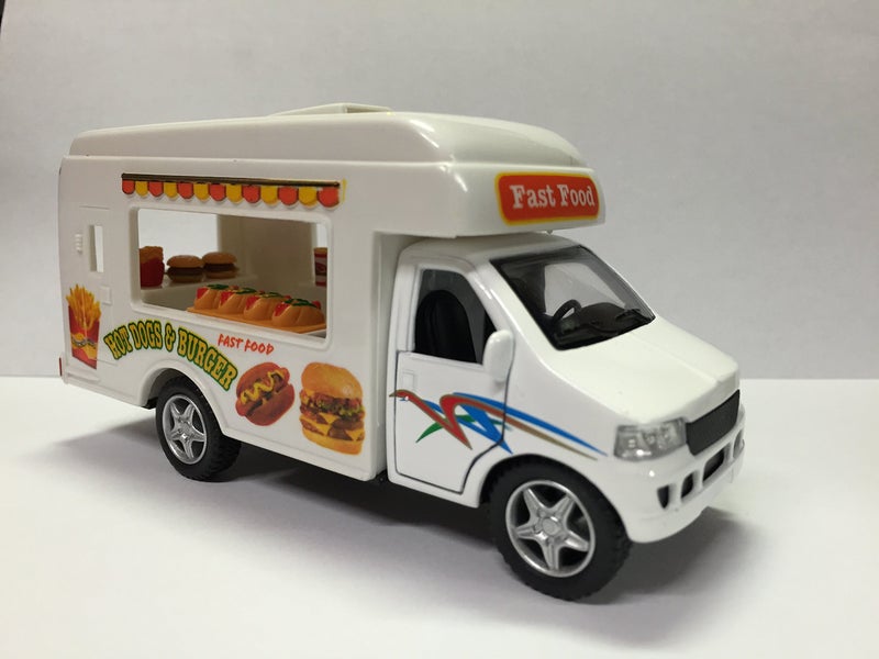 KinsFun Food Truck Die Cast Metal 5 inch Pullback Action - Image 2