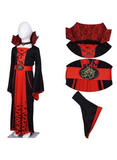 ThinkMax ThinkMax Halloween Vampire Costume for Girls，Kids Royal Queen Skirt for Halloween Dress Up Party, M(8-10 Years)  - Image 4