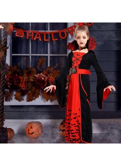 ThinkMax ThinkMax Halloween Vampire Costume for Girls，Kids Royal Queen Skirt for Halloween Dress Up Party, M(8-10 Years)  - Image 2