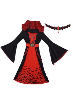 ThinkMax ThinkMax Halloween Vampire Costume for Girls，Kids Royal Queen Skirt for Halloween Dress Up Party, M(8-10 Years)  - Image 5