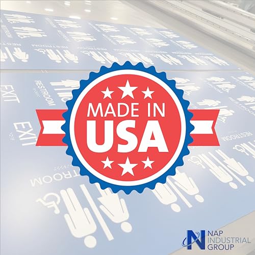 NapTags ADA Exam Room Number Sign with Tactile and Braille - 4" X 4" - Pack of 5 Numbered 1-5 or 6-10 (Black 6-10) - Image 5