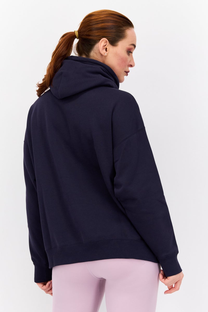 PUMA هودي خارجي مزخرف للنساء، أزرق داكن - Image 3