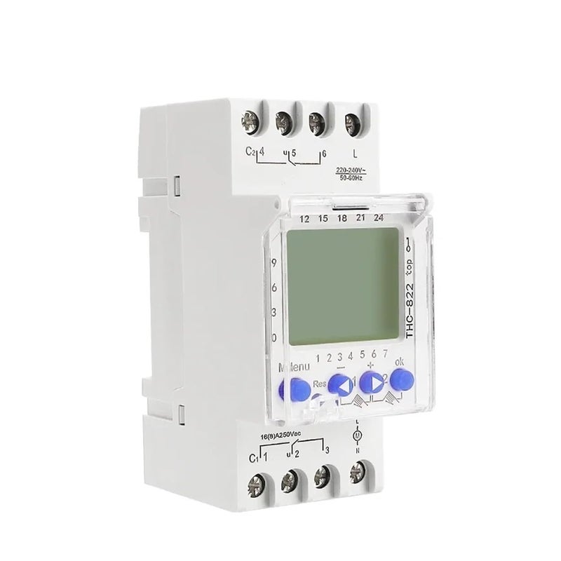 THC 822 Programmable Digital Timer Switch 2 Channel 16A 220VAC Color - Image 4