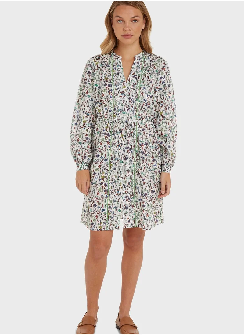 TOMMY HILFIGER Floral Puff Sleeve Dress