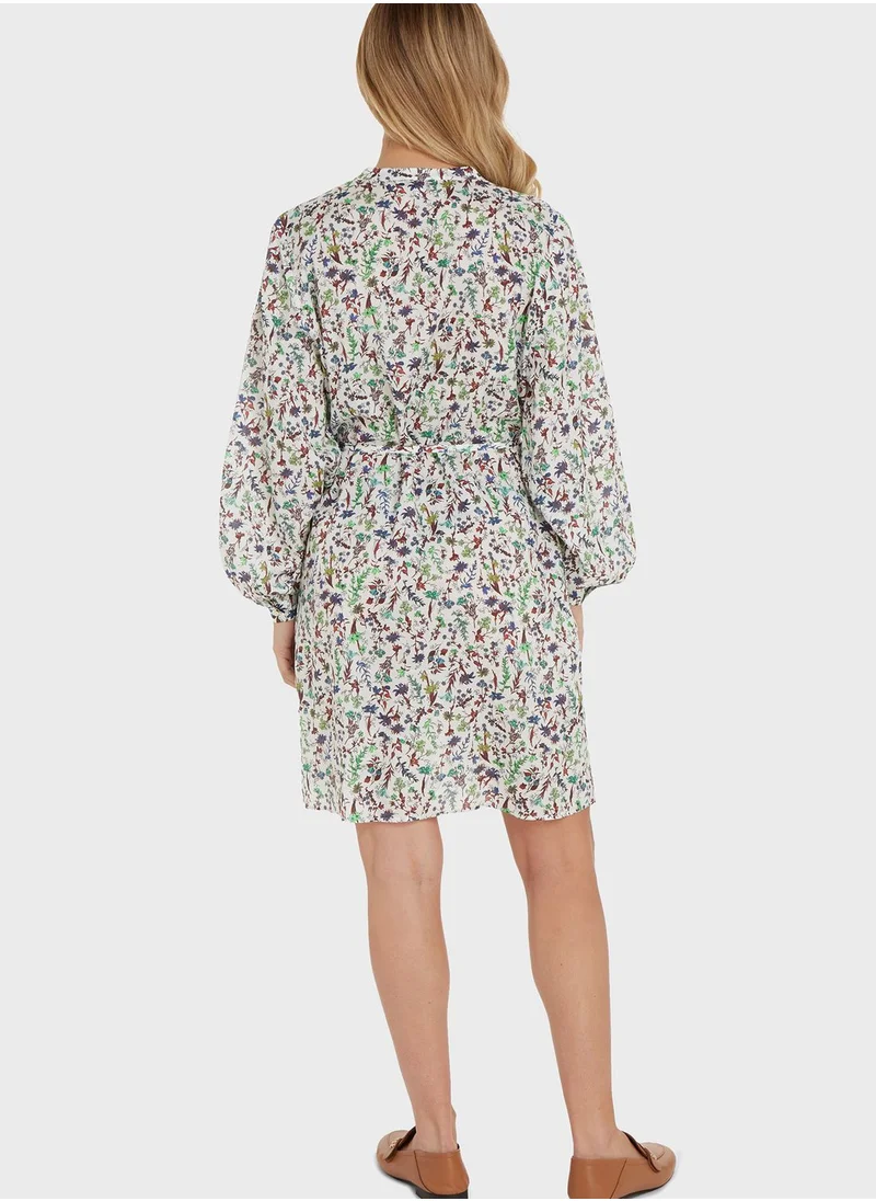 TOMMY HILFIGER Floral Puff Sleeve Dress