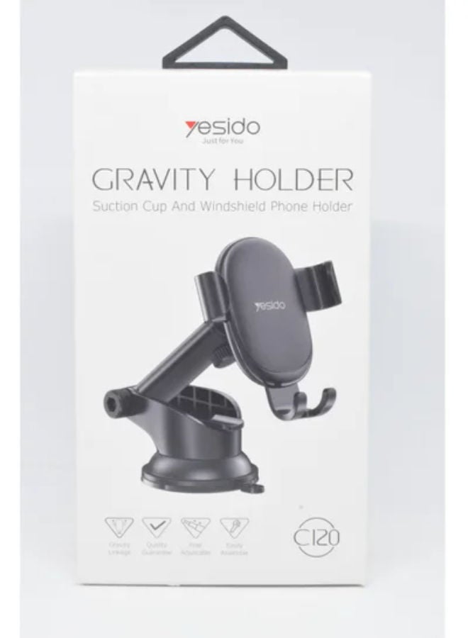 Yesido Car Dashboard Windshield Suction Cup Phone Stand Gravity Holder - Image 4