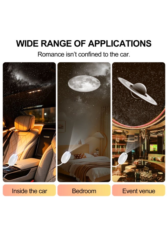 Salange LED Galaxy Star Projection Night Light with 3 Projection Films, 360° rotatable, adjustable focus, USB powered and portable, suitable for car interiors, bedroom ambient lighting, and adults and children alike. - Image 5