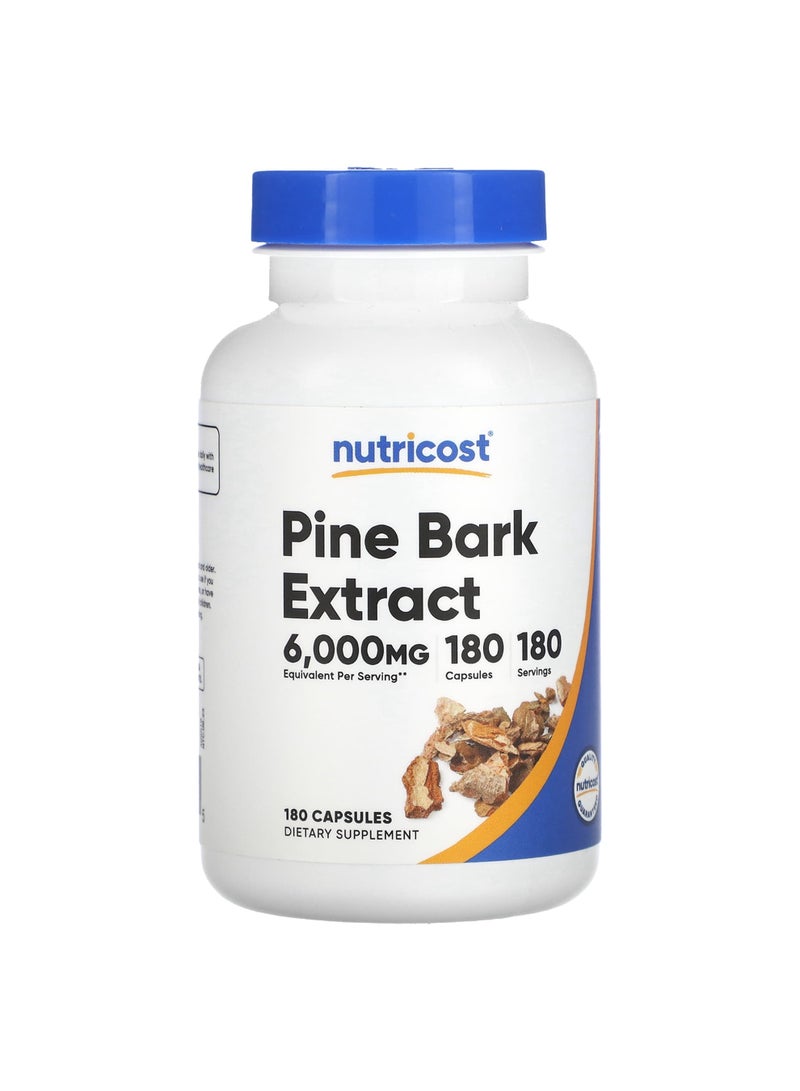 Nutricost Pine Bark Extract, 6,000 mg, 180 Capsules