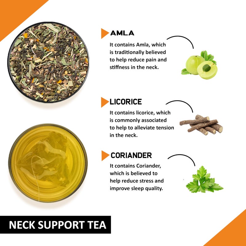 Teacurry Neck Support Tea (30 Tea bags 1 Month Pack) - Helps with Neck Pain | Ayurvedic Herbal Tea - Image 3