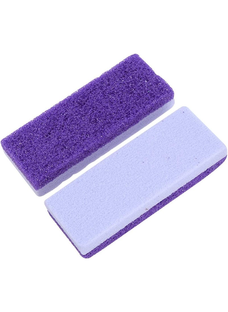 Healifty 2pcs Foot Care Exfoliator Pedicure Tool Foot Pumice Stone Block Remover Scrubber Dead Hard Skin Remover Cleaner remover for feet(Purple) 
