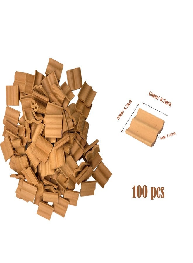 Cayway 100 PCS Mini Red Roof Tiles Model Building Set, 18mm Fake Tiles Model Sand Table Micro Landscape Accessories DIY Dollhouse Bricks Diorama Fairy - Image 2