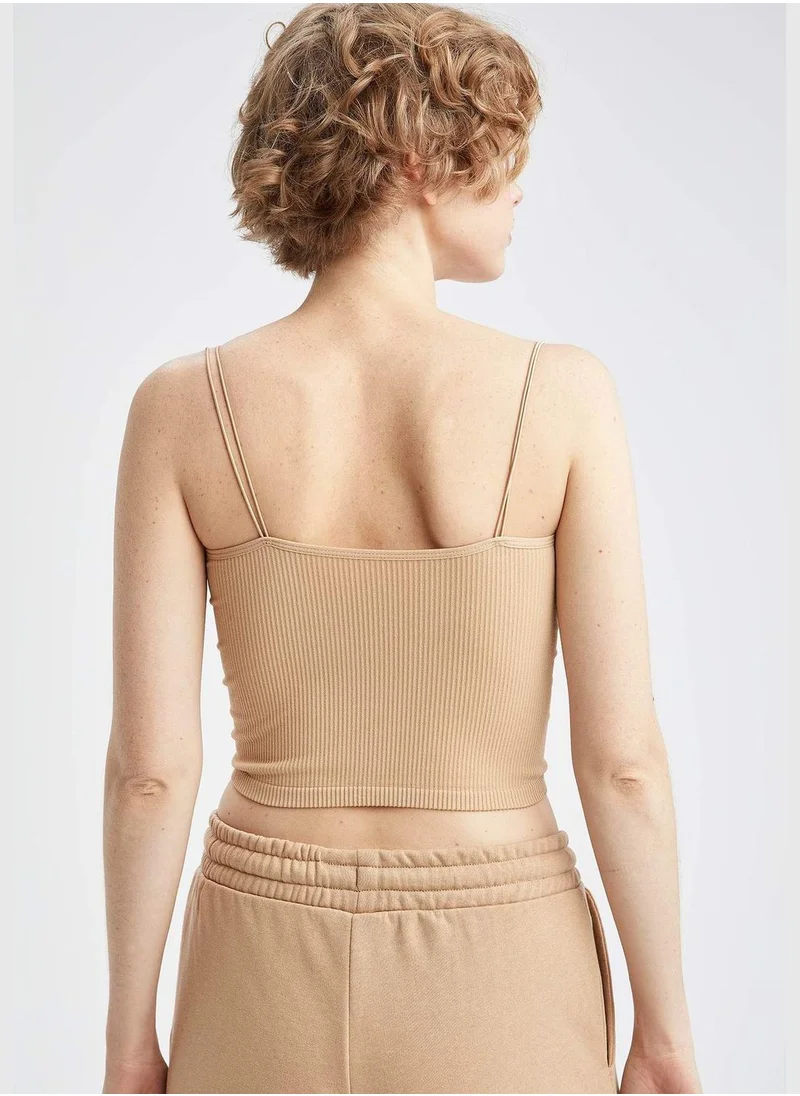 DeFacto Slim Fit Crew Neck Cropped Vest