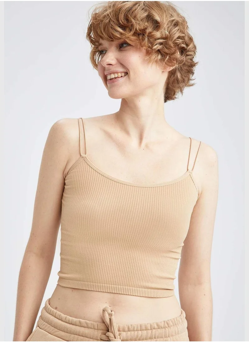 DeFacto Slim Fit Crew Neck Cropped Vest