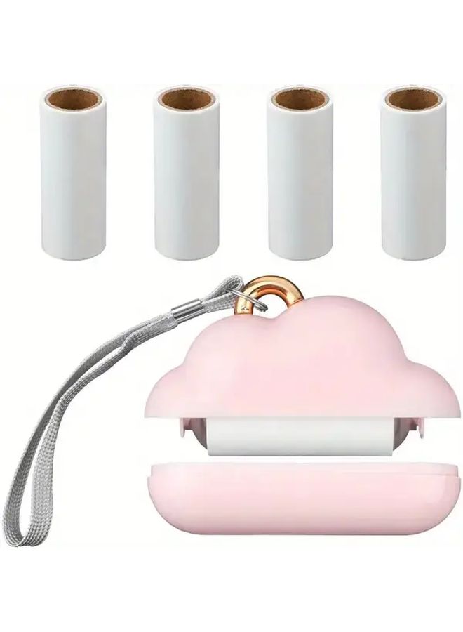 Pink Travel Lint Remover 150 Replaceable Sheets Portable Mini Clothes Pet Hair Remover - Image 2