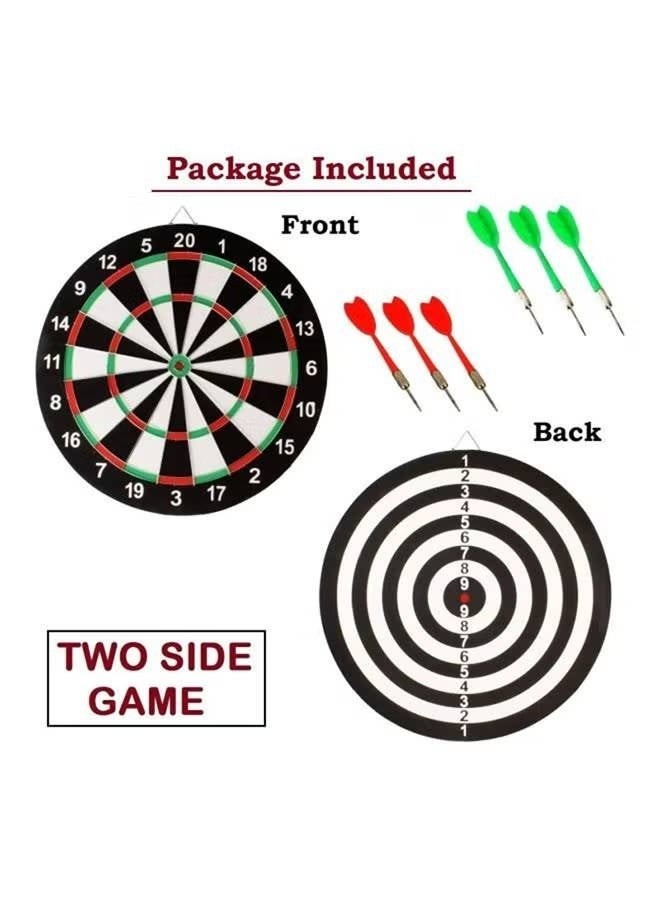 Famous Quality Professional Dartboard Set with Darts - Two-Sided Indoor Target Game with Steel Tip Darts - Image 1