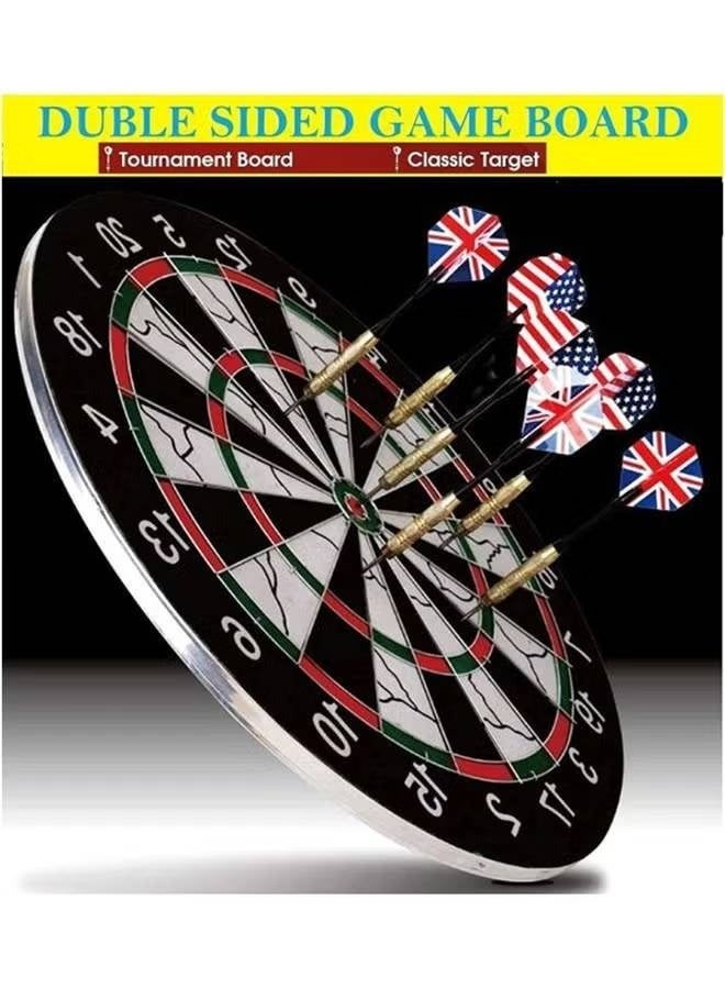 Famous Quality Professional Dartboard Set with Darts - Two-Sided Indoor Target Game with Steel Tip Darts - Image 5